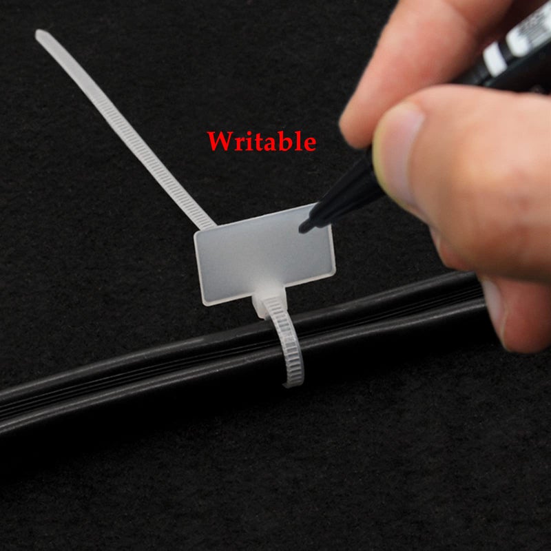 TUZAZO Nylon Marker Cable Zip Ties, 250pcs 6 Inch Self-Locking Cable Labels Tags with Write on Cord Label for Electronics, Network Ethernet Wire Labels - Image 4